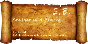 Steigerwald Bianka névjegykártya